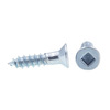 Prime-Line Wood Screw, Flat Head, Square Drive #8 X 3/4in Zinc Plated Steel 50PK 9202024